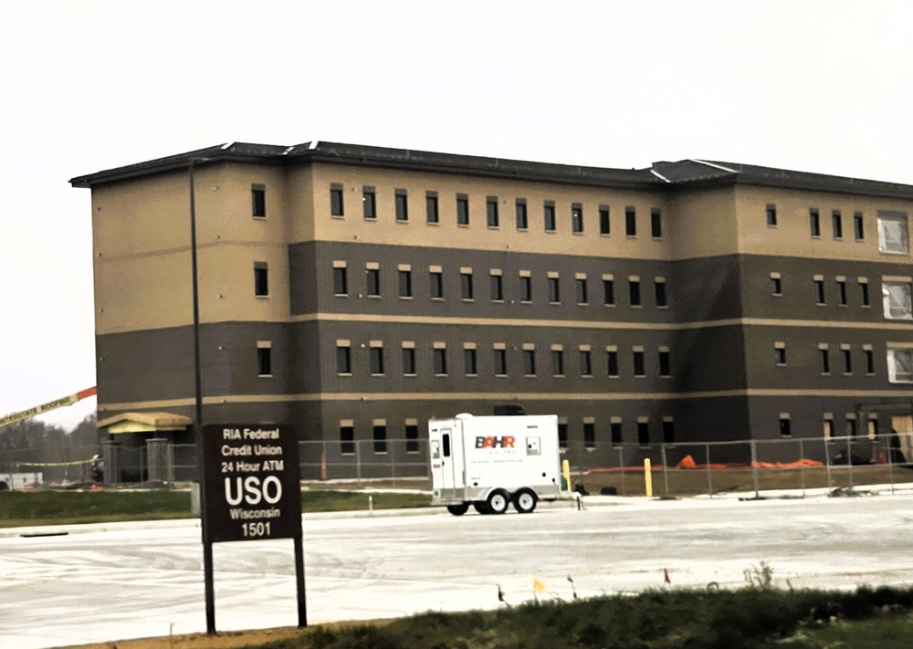 November 2025 construction operations for Fort McCoy East Barracks Project