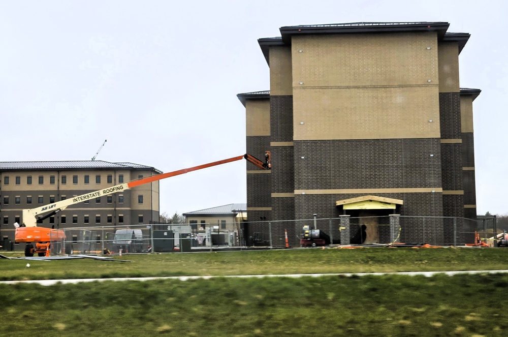 November 2025 construction operations for Fort McCoy East Barracks Project