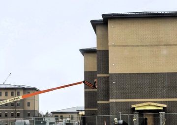 November 2025 construction operations for Fort McCoy East Barracks Project