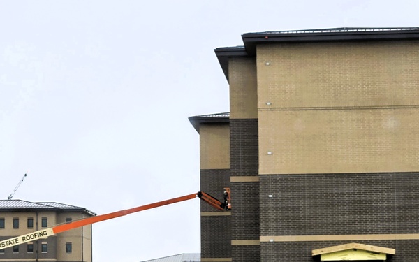 November 2025 construction operations for Fort McCoy East Barracks Project