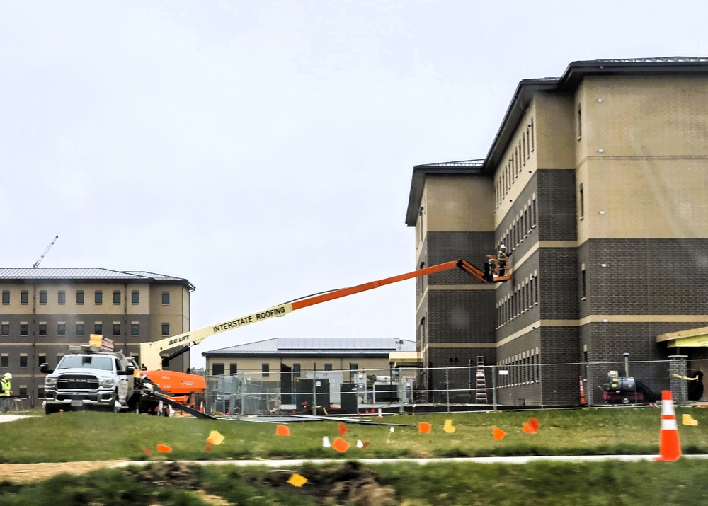 November 2025 construction operations for Fort McCoy East Barracks Project