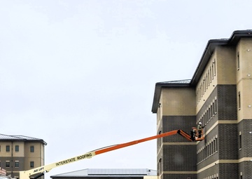 November 2025 construction operations for Fort McCoy East Barracks Project