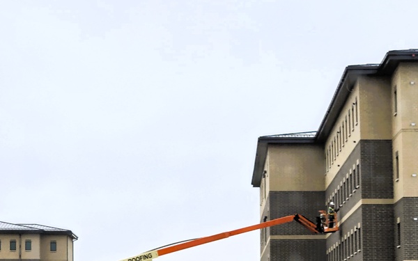 November 2025 construction operations for Fort McCoy East Barracks Project