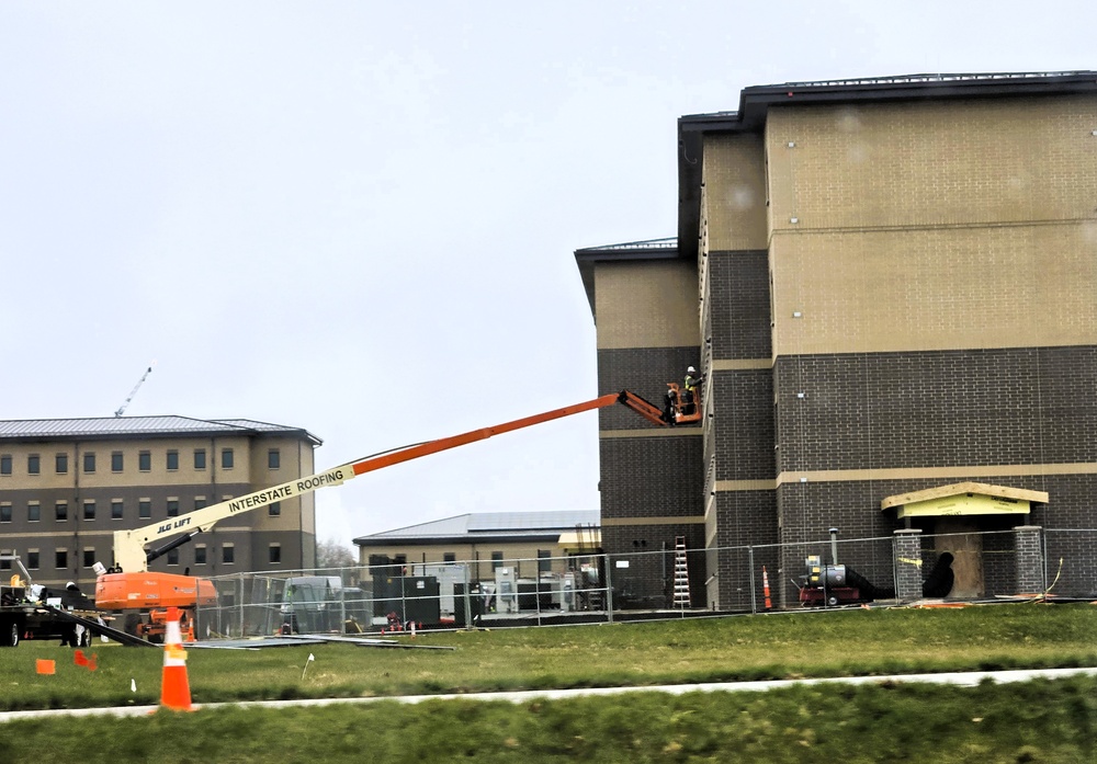 November 2025 construction operations for Fort McCoy East Barracks Project