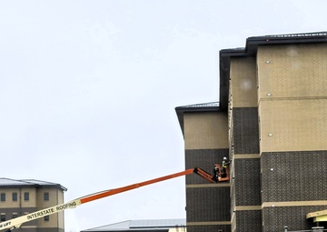 November 2025 construction operations for Fort McCoy East Barracks Project