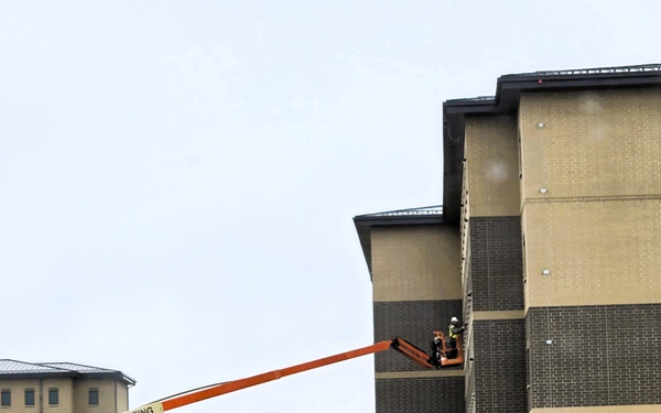 November 2025 construction operations for Fort McCoy East Barracks Project