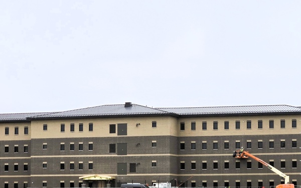 November 2025 construction operations for Fort McCoy East Barracks Project