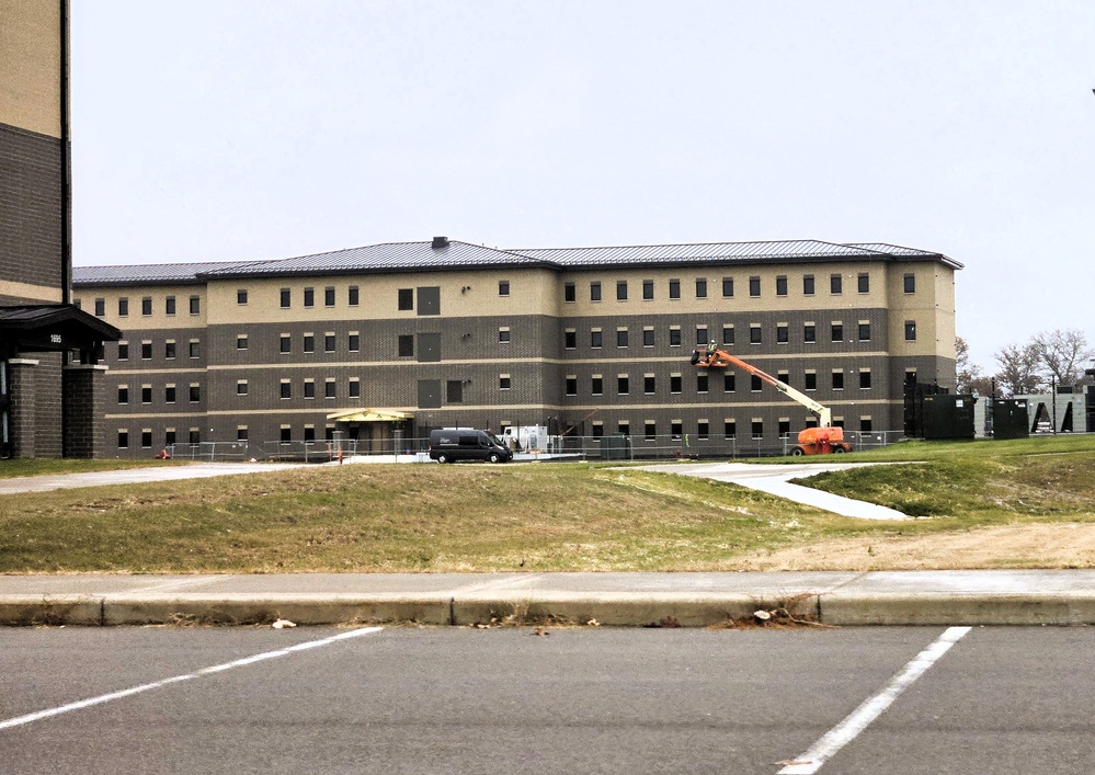 November 2025 construction operations for Fort McCoy East Barracks Project