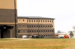 November 2025 construction operations for Fort McCoy East Barracks Project