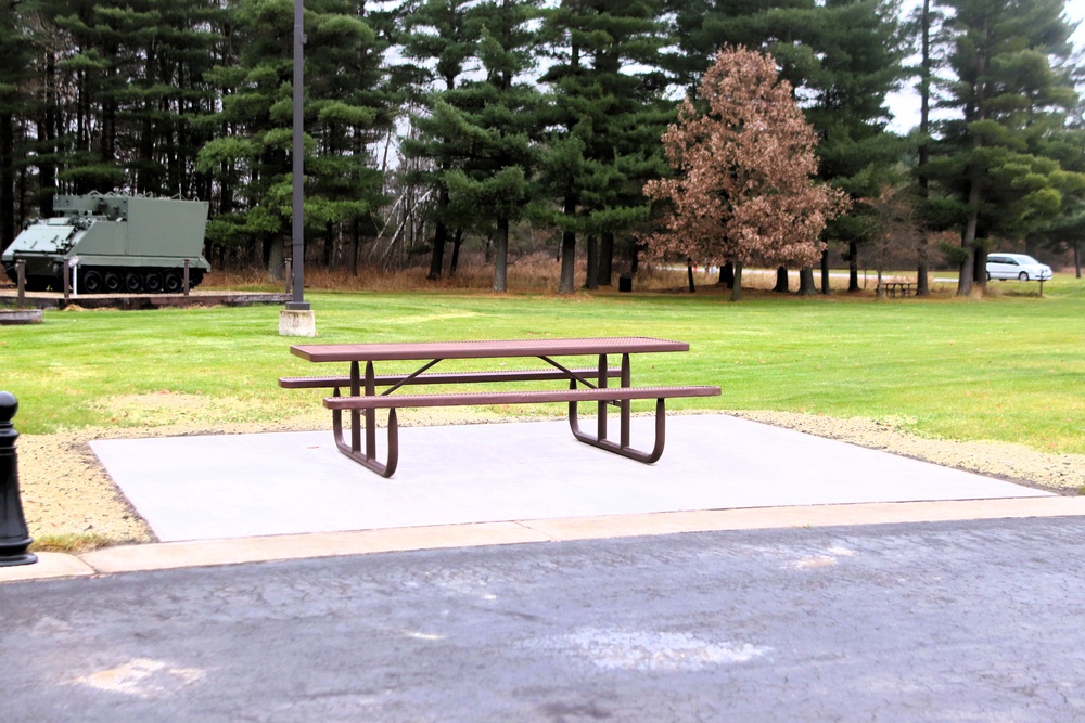New concrete pads added to Fort McCoy’s Commemorative Area; improves guest experience