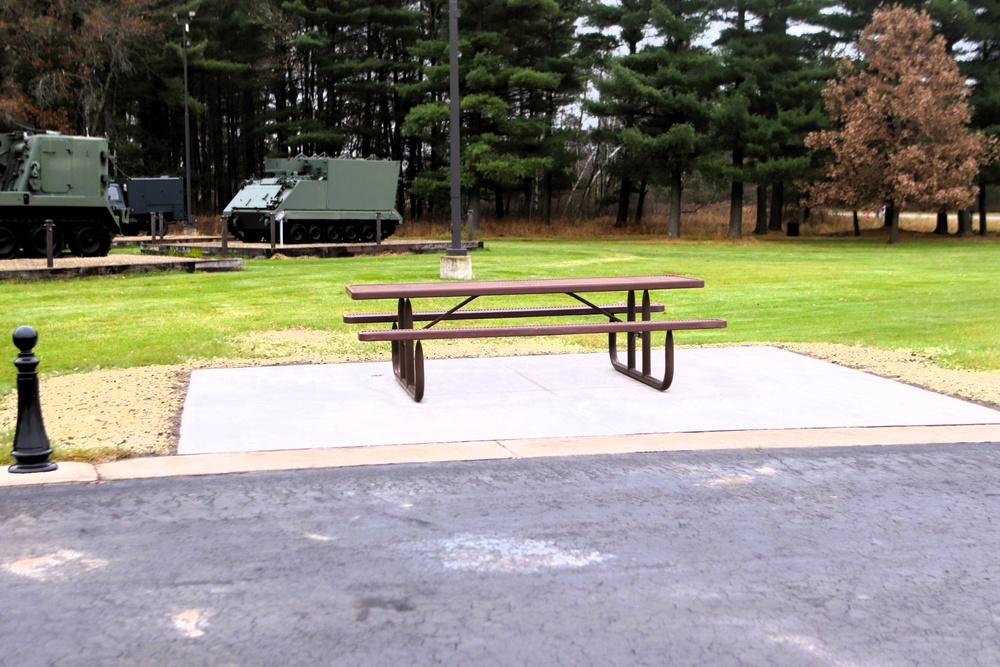 New concrete pads added to Fort McCoy’s Commemorative Area; improves guest experience