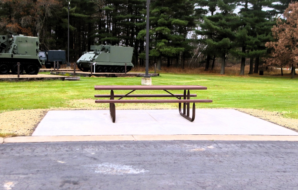 New concrete pads added to Fort McCoy’s Commemorative Area; improves guest experience