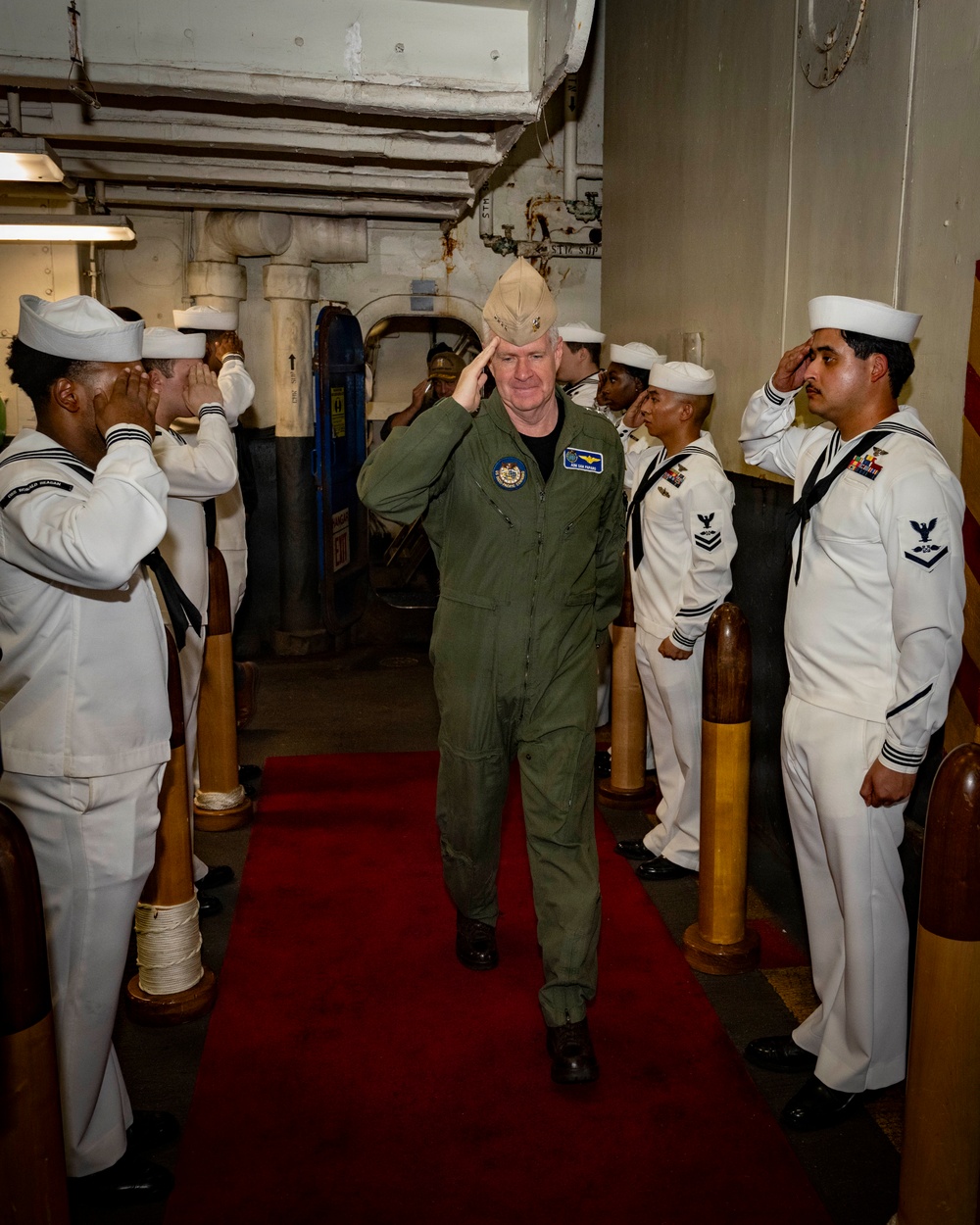 Adm. Samuel J. Paparo, Commander, Indo-Pacific Command, visits USS Nimitz