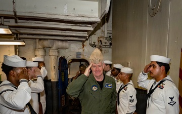 Adm. Samuel J. Paparo, Commander, Indo-Pacific Command, visits USS Nimitz