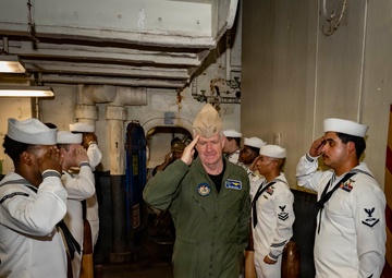 Adm. Samuel J. Paparo, Commander, Indo-Pacific Command, visits USS Nimitz