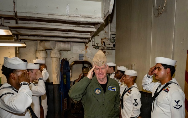 Adm. Samuel J. Paparo, Commander, Indo-Pacific Command, visits USS Nimitz