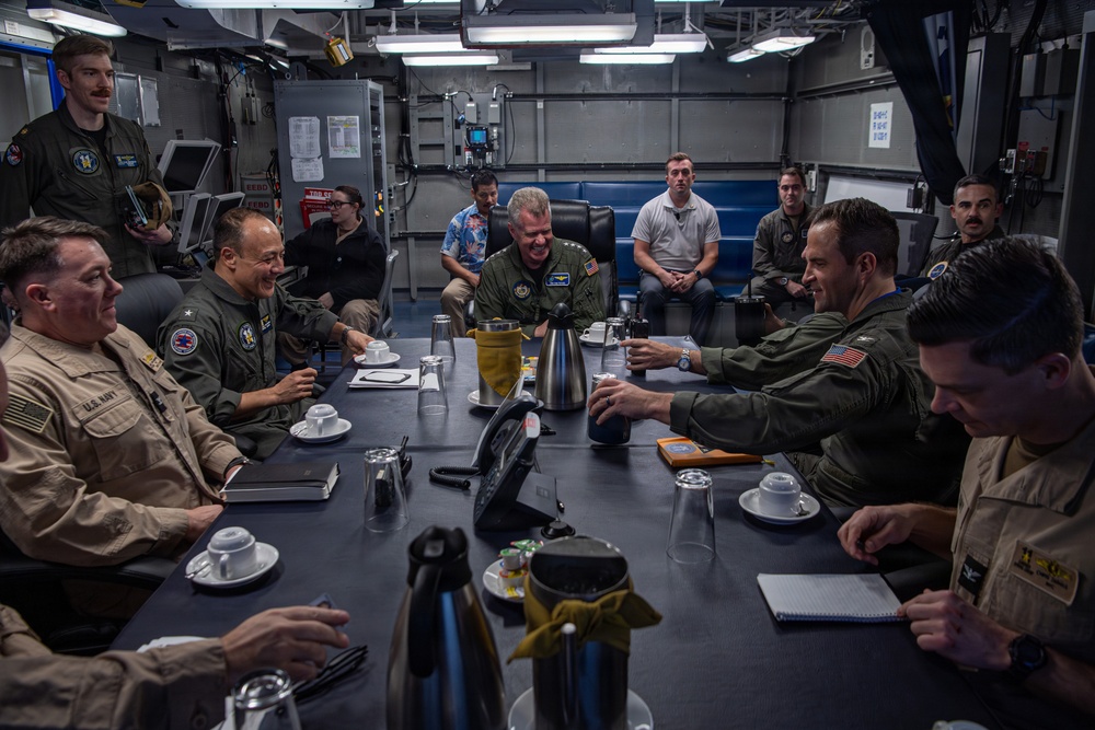 Adm. Samuel J. Paparo, Commander, Indo-Pacific Command, visits USS Nimitz