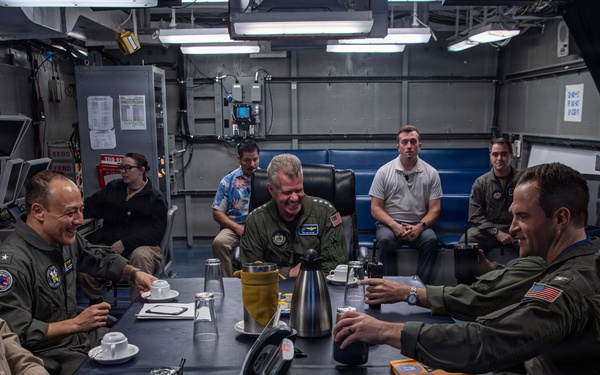 Adm. Samuel J. Paparo, Commander, Indo-Pacific Command, visits USS Nimitz
