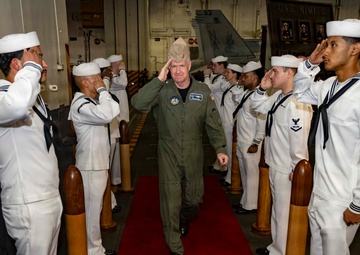 Adm. Samuel J. Paparo, Commander, Indo-Pacific Command, visits USS Nimitz