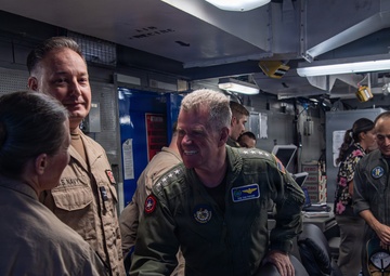 Adm. Samuel J. Paparo, Commander, Indo-Pacific Command, visits USS Nimitz