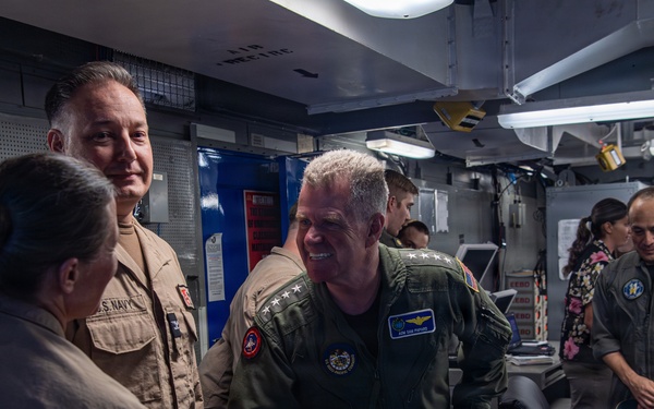 Adm. Samuel J. Paparo, Commander, Indo-Pacific Command, visits USS Nimitz
