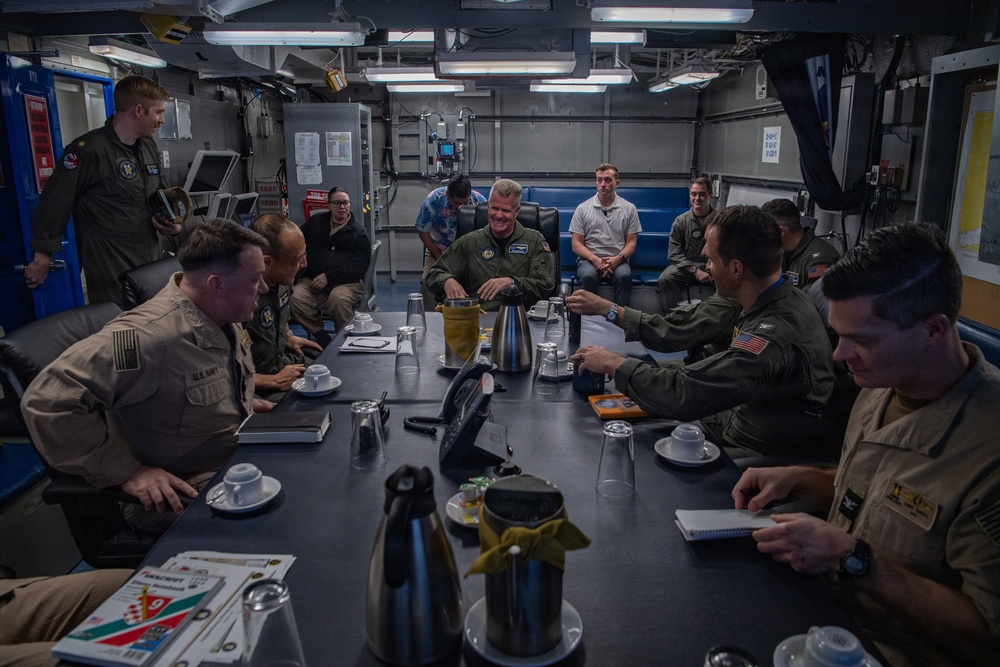 Adm. Samuel J. Paparo, Commander, Indo-Pacific Command, visits USS Nimitz