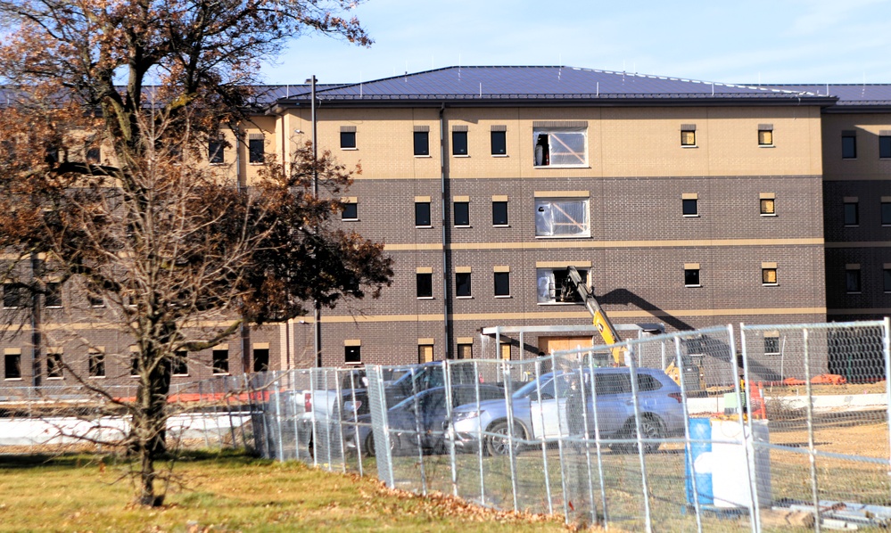 November 2025 construction operations for East Barracks Project at Fort McCoy