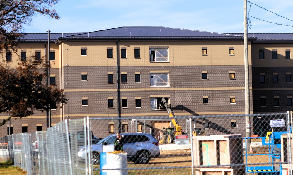 November 2025 construction operations for East Barracks Project at Fort McCoy