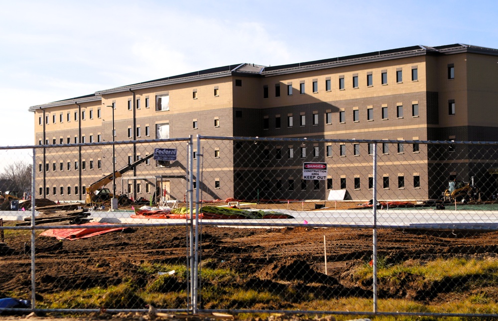 November 2025 construction operations for East Barracks Project at Fort McCoy