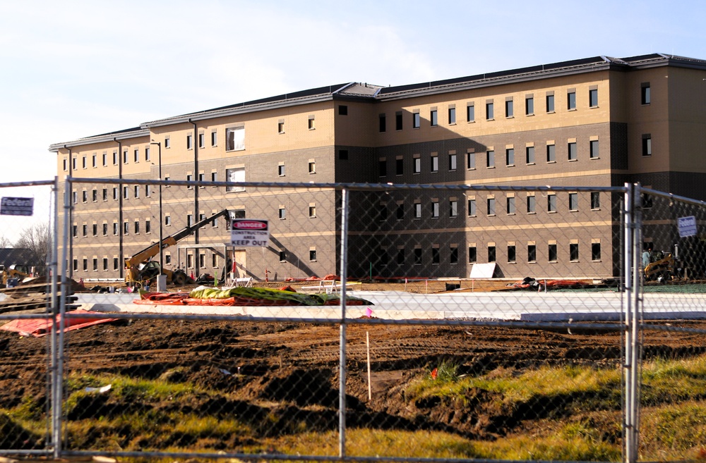 November 2025 construction operations for East Barracks Project at Fort McCoy
