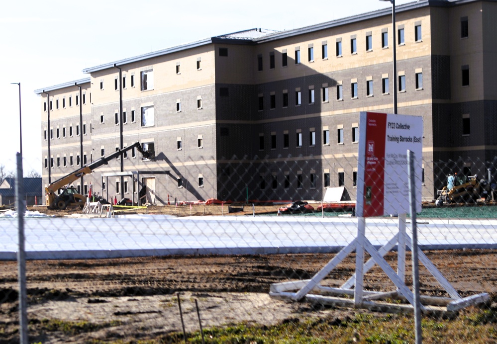 November 2025 construction operations for East Barracks Project at Fort McCoy