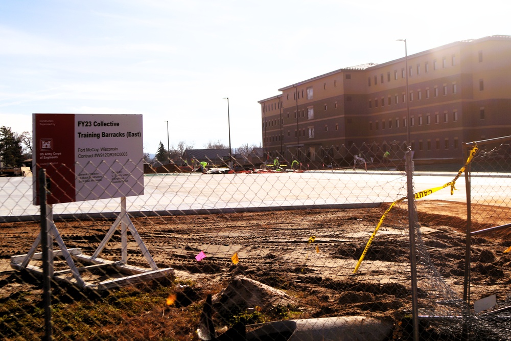 November 2025 construction operations for East Barracks Project at Fort McCoy