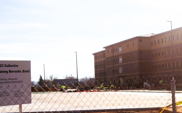 November 2025 construction operations for East Barracks Project at Fort McCoy