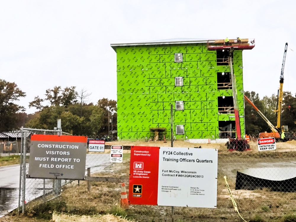 October 2025 construction operations for $55.75 million Collective Training Officers Quarters Project