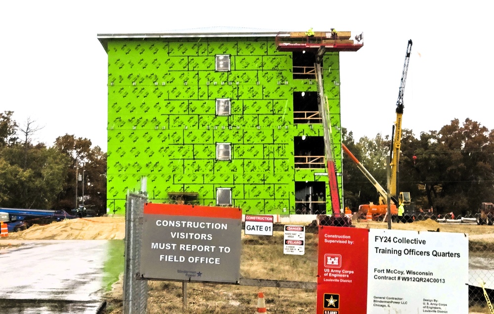 October 2025 construction operations for $55.75 million Collective Training Officers Quarters Project