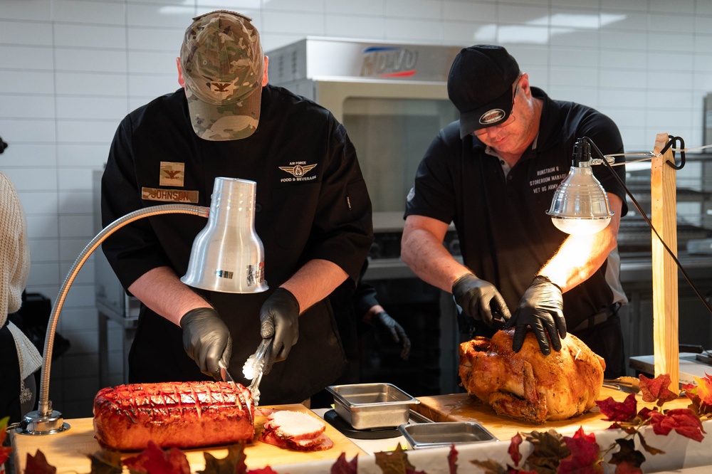 Malmstrom leadership serves Thanksgiving lunch