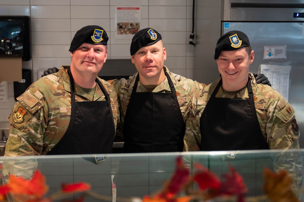 Malmstrom leadership serves Thanksgiving lunch