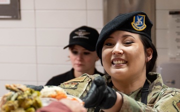 Malmstrom leadership serves Thanksgiving lunch