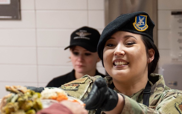 Malmstrom leadership serves Thanksgiving lunch