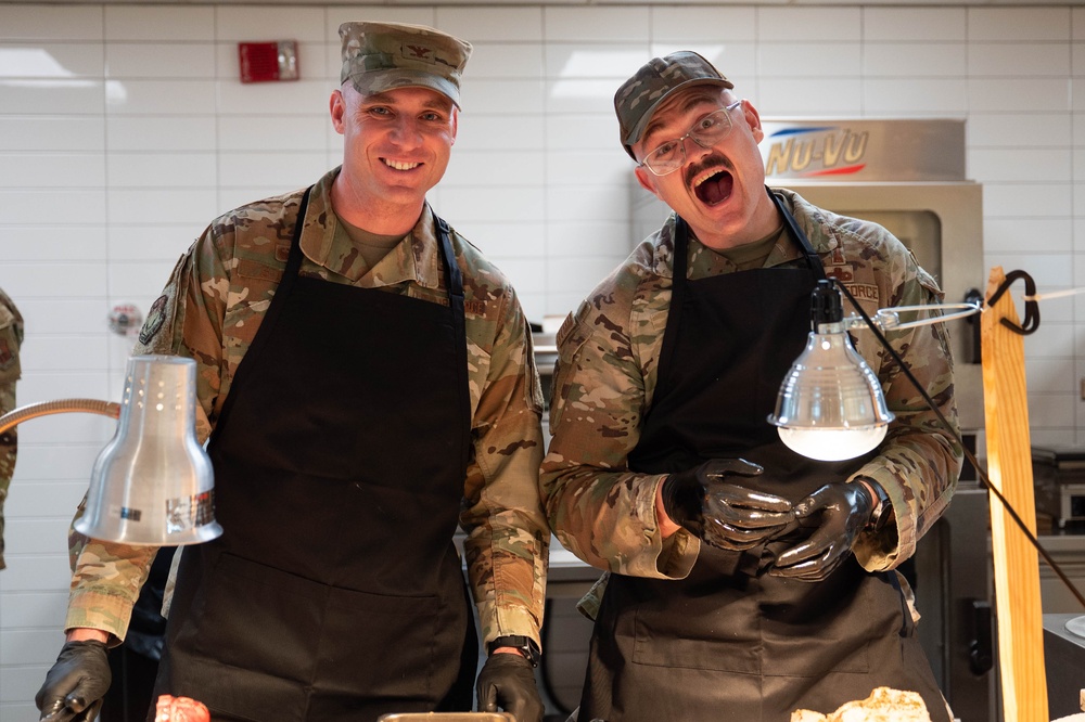 Malmstrom leadership serves Thanksgiving lunch