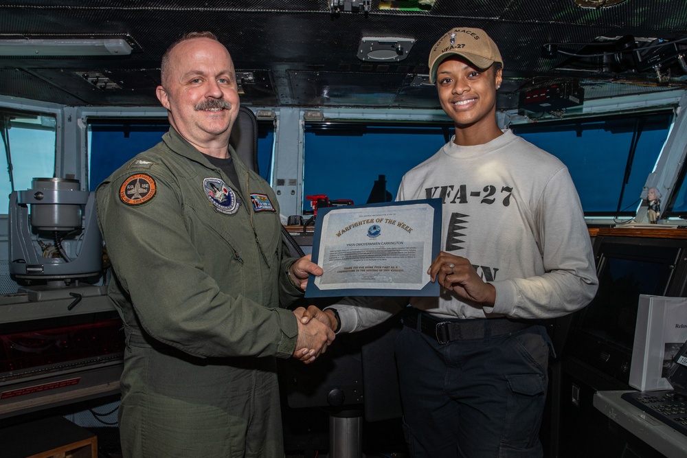 George Washington Recognizes Sailors as Warfighter of the Week