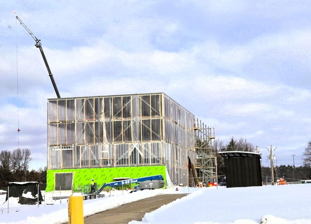 Fort McCoy’s $55.75 million Collective Training Officers Quarters Project construction continues during December
