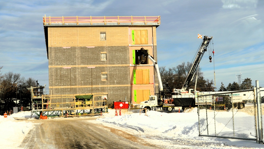 Fort McCoy’s $55.75 million Collective Training Officers Quarters Project construction continues during December