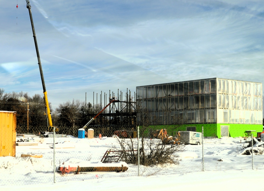 Fort McCoy’s $55.75 million Collective Training Officers Quarters Project construction continues during December