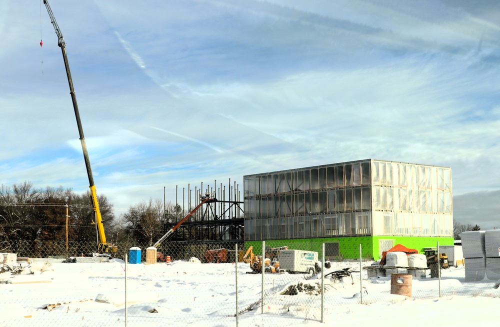 Fort McCoy’s $55.75 million Collective Training Officers Quarters Project construction continues during December