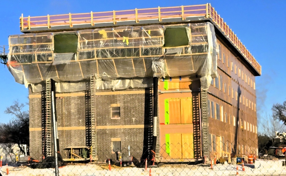 Fort McCoy’s $55.75 million Collective Training Officers Quarters Project construction continues during December