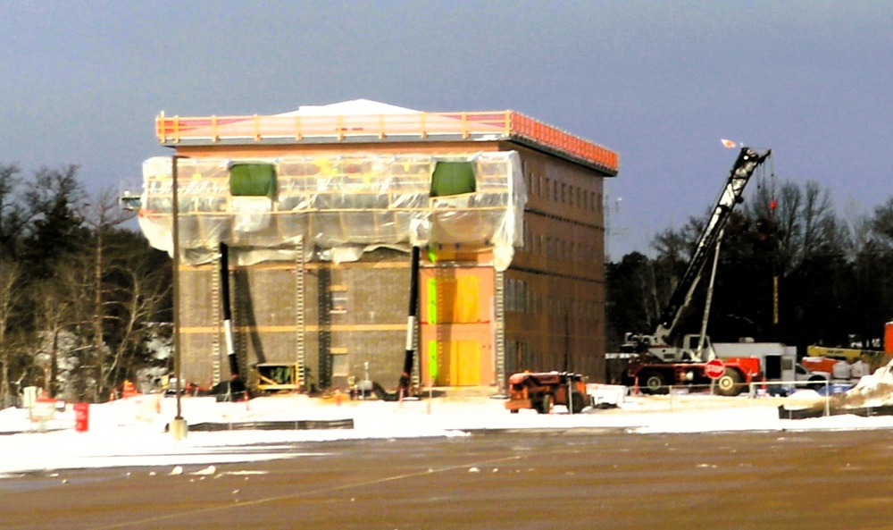 Fort McCoy’s $55.75 million Collective Training Officers Quarters Project construction continues during December