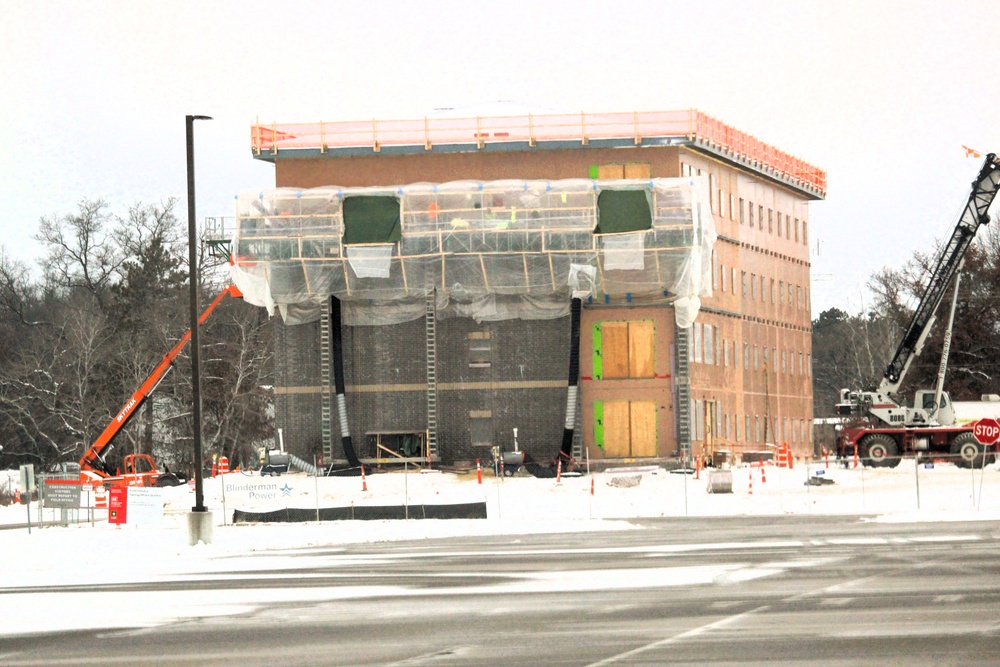 Fort McCoy’s $55.75 million Collective Training Officers Quarters Project construction continues during December