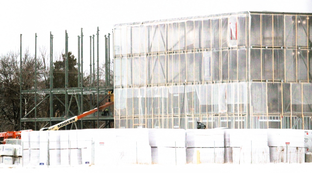 Fort McCoy’s $55.75 million Collective Training Officers Quarters Project construction continues during December