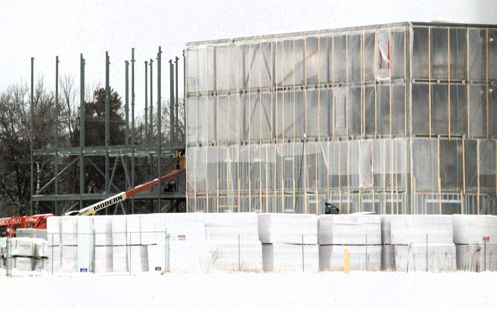 Fort McCoy’s $55.75 million Collective Training Officers Quarters Project construction continues during December